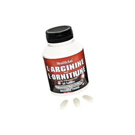 HEALTH AID L-ARGININA/L-ORNITINA 600/300MG (60 COMP)