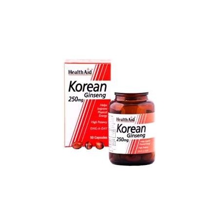 HEALTH AID GINSENG COREANO 250 MG (50 CÁPSULAS)