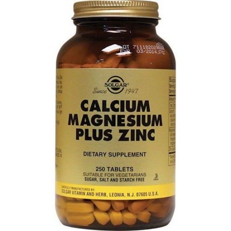 SOLGAR CALCIO MAGNESIO PLUS ZINC (250 COMPRIMIDOS)