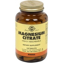 SOLGAR CITRATO MAGNESIO 200 MG (120 COMPRIMIDOS)