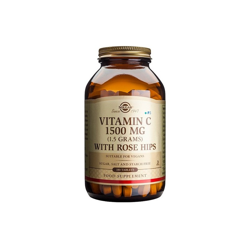 SOLGAR VITAMINA C ROSE HIPS 1500MG 180 COMPRIMID