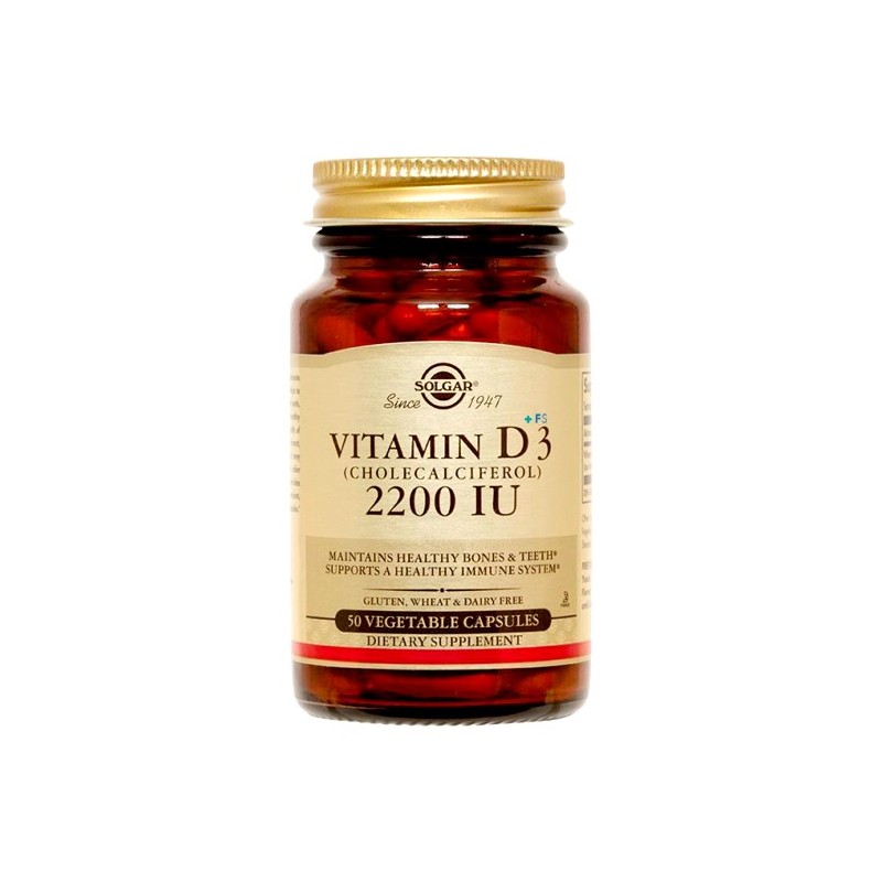 SOLGAR VITAMINA D3 2200UI (50 CÁPSULAS)