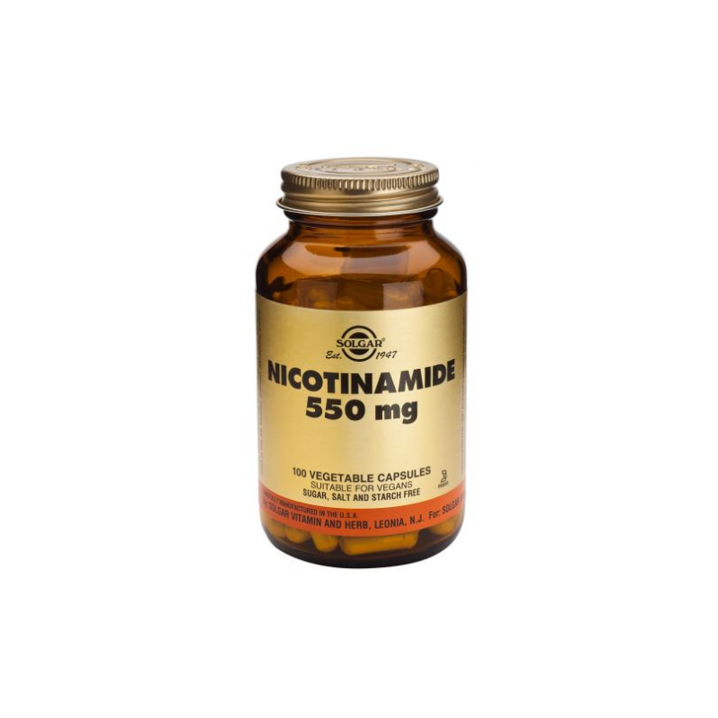 SOLGAR NICOTINAMIDA 550MG (VIT B3) 100 VEGICAPS