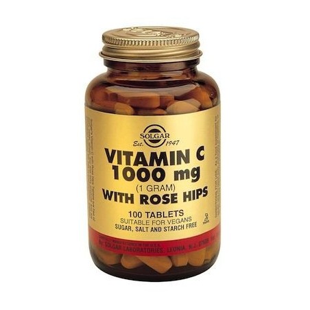 SOLGAR VITAMINA C 1000MG ROSE HIPS 100 COMP