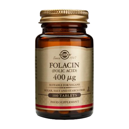 SOLGAR FOLACIN ACIDO FOLICO 400MCG 100 COMPRIMID