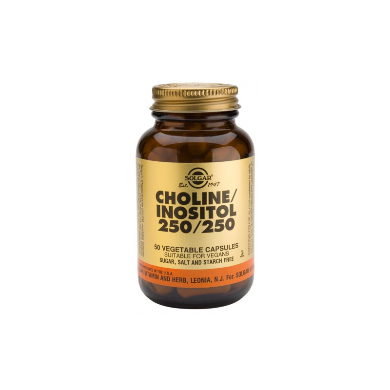 SOLGAR COLINA/INOSITOL 250/250MG 50 VEGICAPS