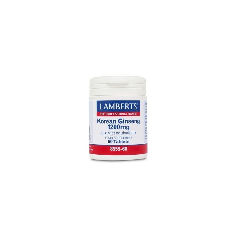 Lamberts Ginseng Coreano 1200MG 60 tabletas| Farmacia Tuset