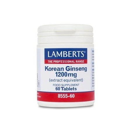 Lamberts Ginseng Coreano 1200MG 60 tabletas| Farmacia Tuset