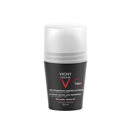 Vichy Homme Antitranspirante 72h Control Extremo Roll On (50 ml) | Farmacia Tuset