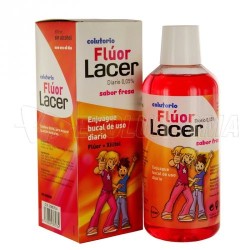 Lacer Flúor Colutorio Infantil Sabor Fresa (500 ml) | Farmacia Tuset