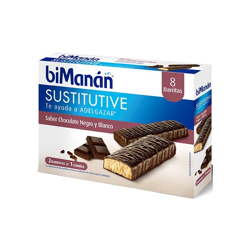 BIMANAN SUSTITUTIVE BARRITA CHOCOLATE N/BL 8UDS