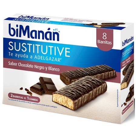 BIMANAN SUSTITUTIVE BARRITA CHOCOLATE N/BL 8UDS