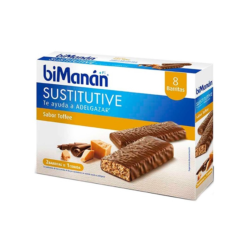 BIMANAN SUSTITUTIVE BARRITA TOFFEE 8 UNIDADES