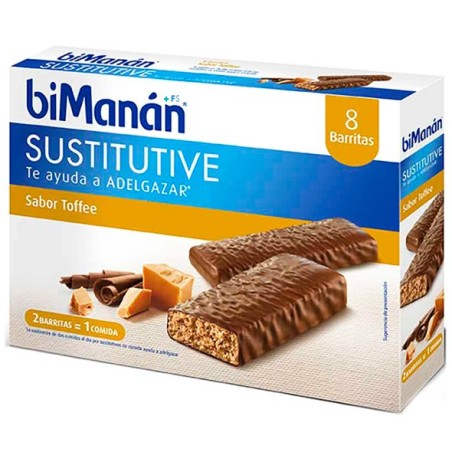 BIMANAN SUSTITUTIVE BARRITA TOFFEE 8 UNIDADES