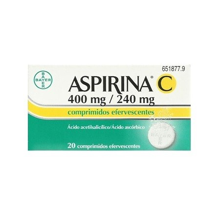 Aspirina C 400/240 20 comp. efervescentes| Farmacia Tuset