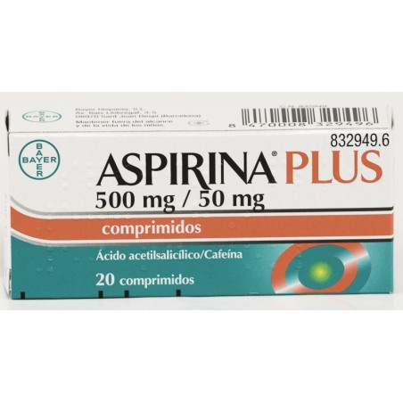 Aspirina Plus 500/50 mg 20 comprimidos| Farmacia Tuset