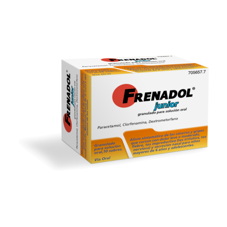 Frenadol Junior 10 sobres granulado | Farmacia Tuset.