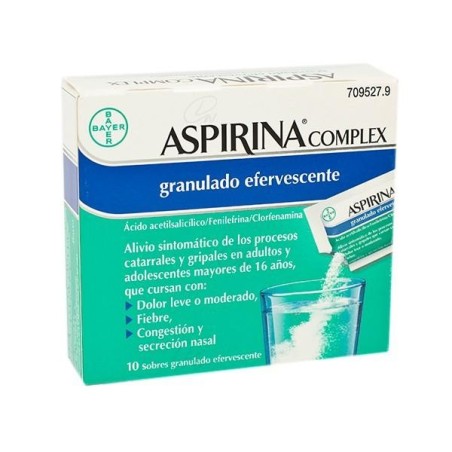 Aspirina complex 10 sobres | Farmacia Tuset.