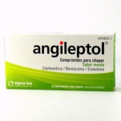 Angileptol 30 comprimidos sabor menta| Farmacia Tuset.