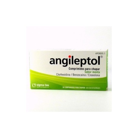 Angileptol 30 comprimidos sabor menta| Farmacia Tuset.