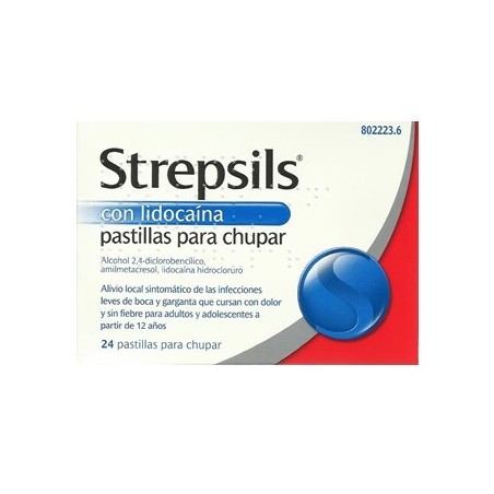 STREPSILS LIDOCAINA 24 PASTILLAS PARA CHUPAR