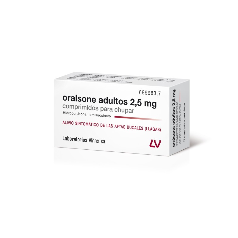 Oralsone Adultos (2,5 mg 12 coprimidos para chupar) | Farmacia Tuset