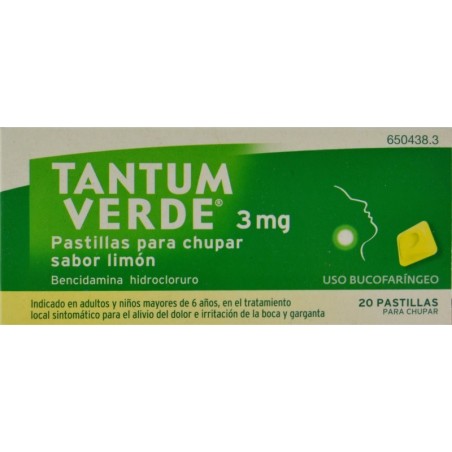 TANTUM VERDE 3 MG 20 PASTILLAS  LIMON